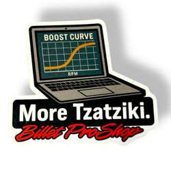 BPS “More tzatziki” Decal 2.3” x 2.15” - Billet Pro Shop