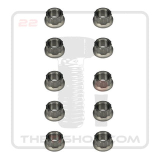 Ti Flanged 12 Point Nut 1/2 - 20 (Qty. 10) - Billet Pro Shop