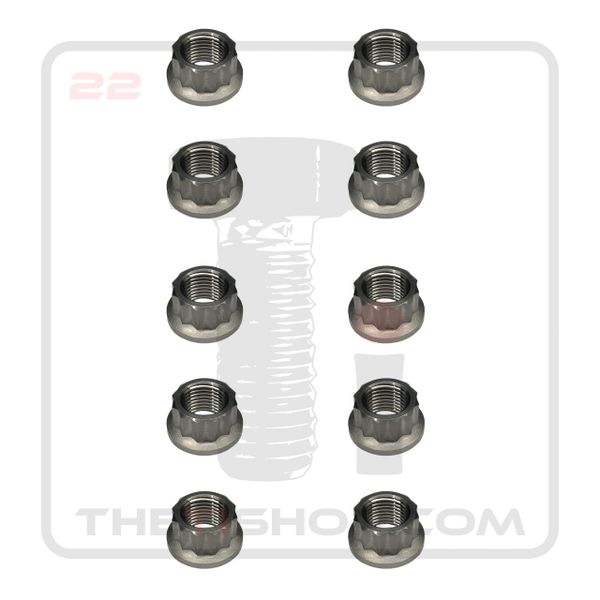 Ti Flanged 12 Point Nut 1/2 - 20 (Qty. 10) - Billet Pro Shop