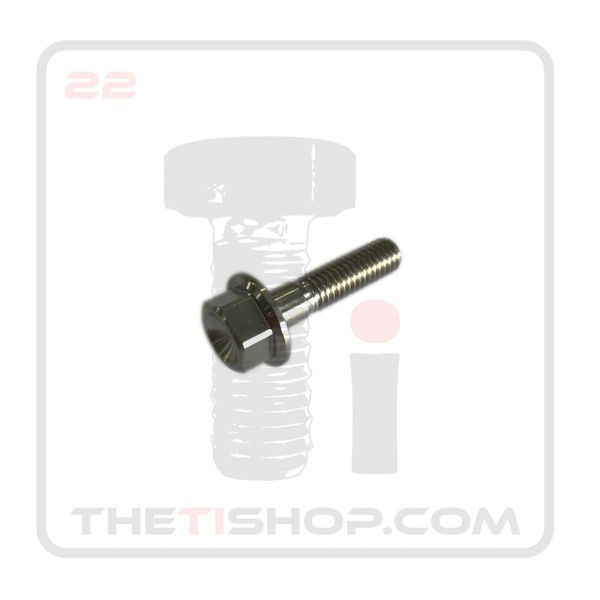 Ti Flanged Hex Bolt M6 - 1 x 25mm - Billet Pro Shop